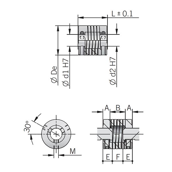 Giunto elastico di precisione per encoder Eltra - Serie G