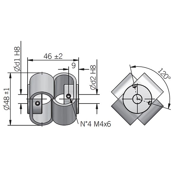 Giunto elastico di precisione per encoder Eltra - Serie GS DA4