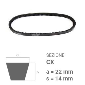Cinghia trapezoidale Sezione CX
