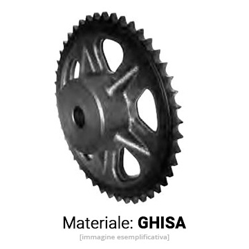 Pignone per catena semplice in ghisa