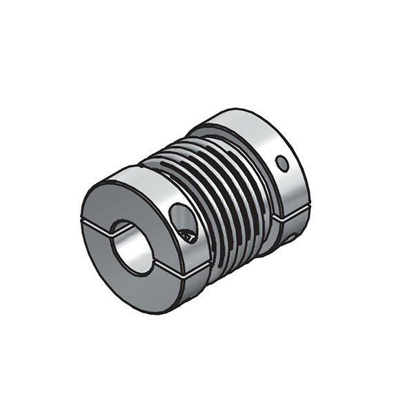 Giunto elastico di precisione per encoder, mod. GS-S2530-10 (GS25A10), foro 10 mm, con grani, momento torcente 3 Nm