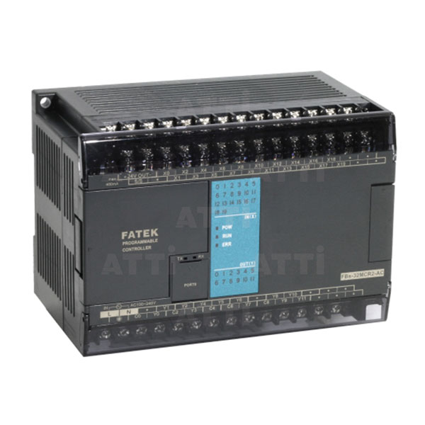 Fatek FBS-32MCJ2-D24: PLC Serie FBS, versione advanced, 20 ingressi / 12 uscite, Transistor, 1RS232, 24VDC
