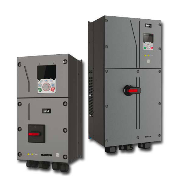 GD350-004G/5R5P-45-AS: INVT GD350 Series Inverter, three-phase, power 4/5.5KW, supply V400, IP55 rated enclosed with disconnect switch, with STO function, with C3 filter