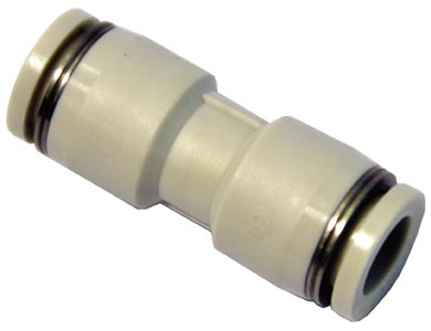 Raccordo innesto rapido, tubo-tubo, giunzione dritta, serie GPU, colore Grigio, diam. tubo 4 mm (Cod. GPU4 - AirTac)