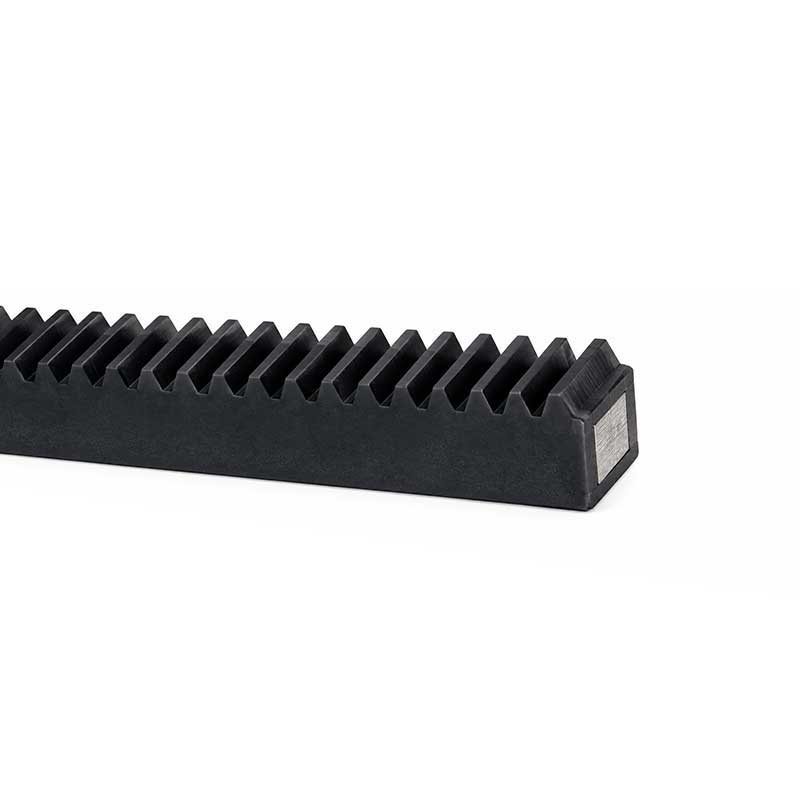 1.5 module rack made of nylon 6 with 30% glass fiber, dimensions 17X17X1000, with a steel core 8X8