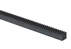 Cremagliera modulo 1 in NYLON 6 al 30% fibra di vetro dimensioni 15X15X150, senza anima in acciaio