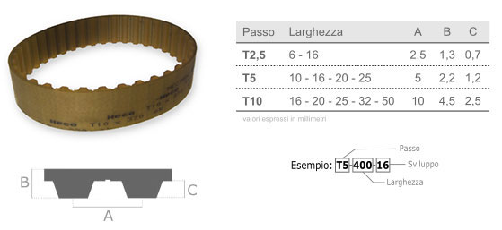 Confronto dentate Passo T