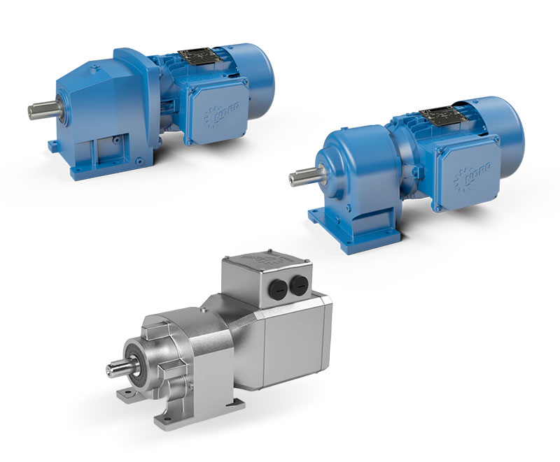 Coaxial Gear Motor Nord, SK01-63SP/4, ratio 76.12/1, power 0.12 kW, shaft dimensions 19X40
