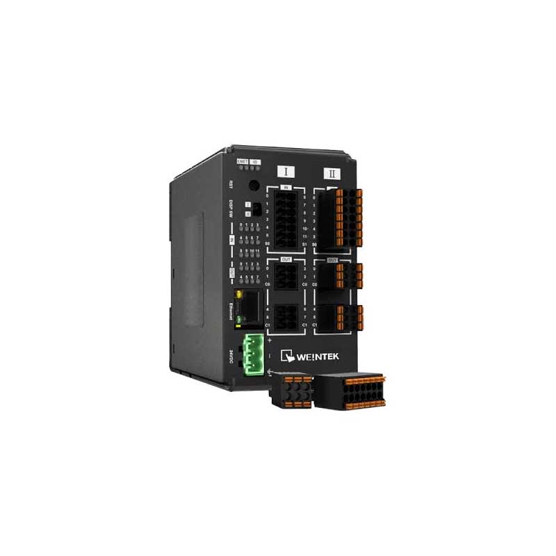 Weintek IR-ETN40P: Modbus TCP/IP, EtherNet/IP Kupplermodul, 24 digitaleingänge, 16 Ausgänge +2 Hochgeschwindigkeitsausgänge.