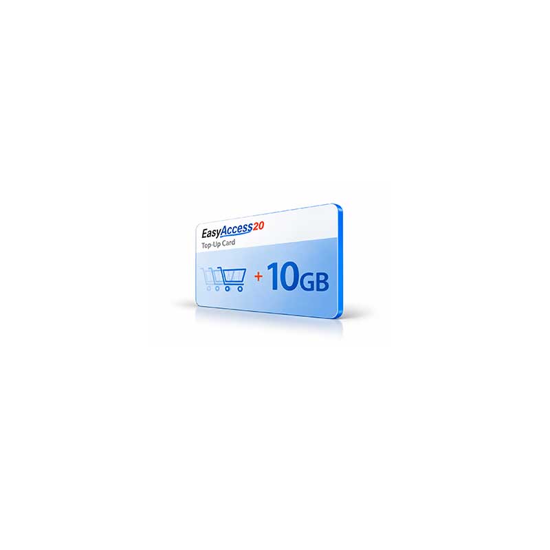 Easy Access 2.0 Top up Card 10g, 10gb extension for EA2.0 domain