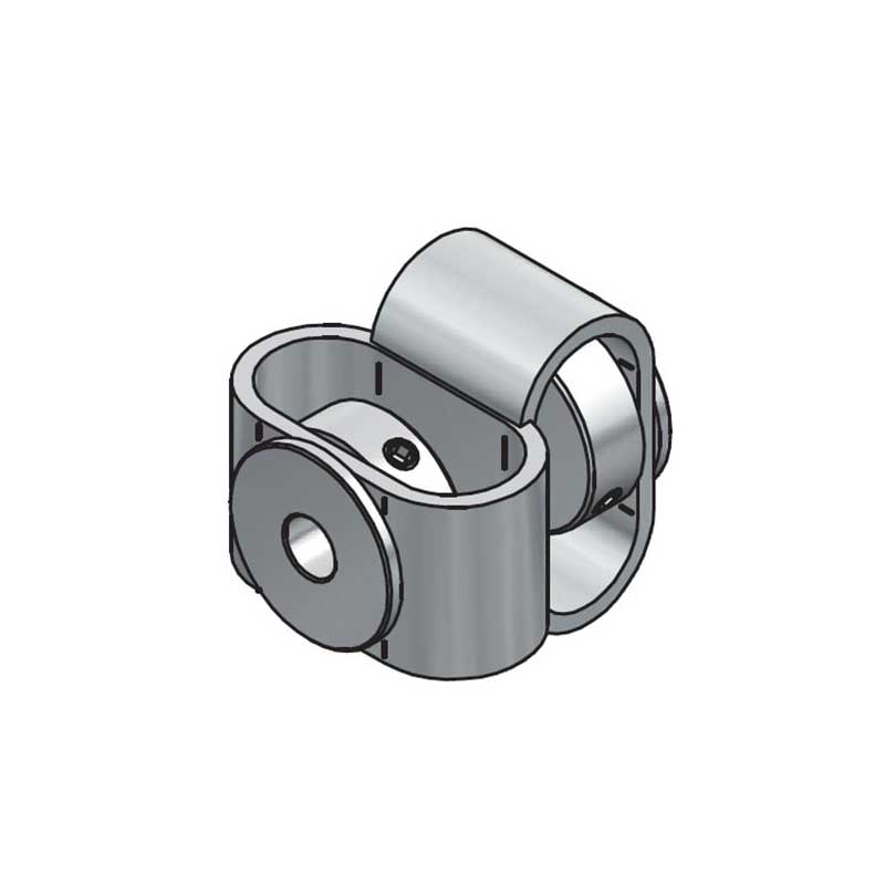 Giunto elastico di precisione per encoder, mod. GS-DA4848-10 (GS15A10), foro 10 mm, con grani, momento torcente 1,4 Nm