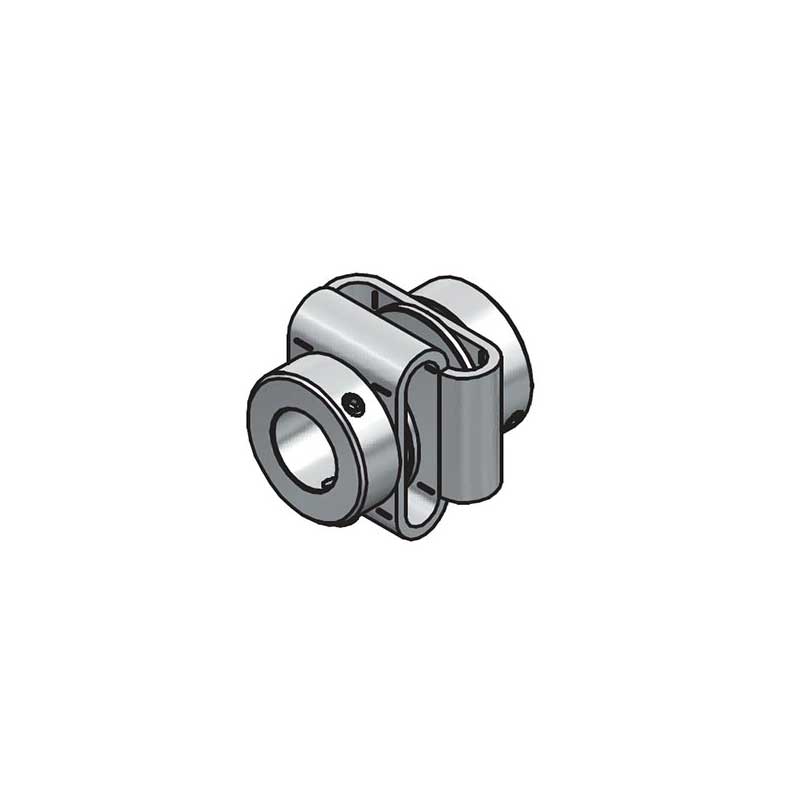 Giunto elastico di precisione per encoder, mod. GS-DA2928-6 (GS01A8), foro 6 mm, con grani, momento torcente 0,35 Nm