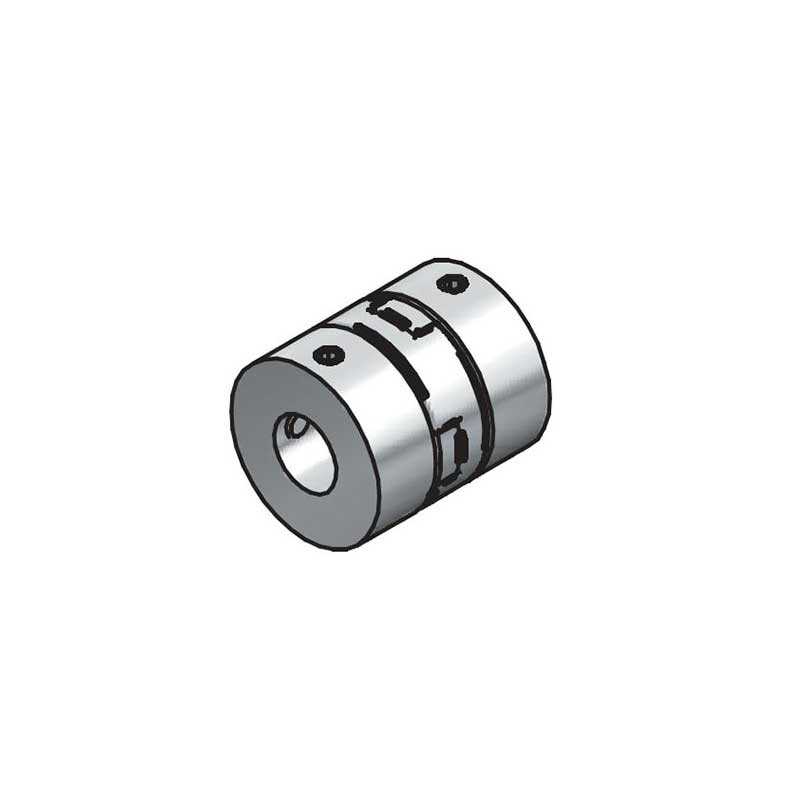 Precision elastic coupling for encoders, mod. GS-O1922-6 (GS02A6), hole 6 mm, with granules, torque moment 0.9 Nm