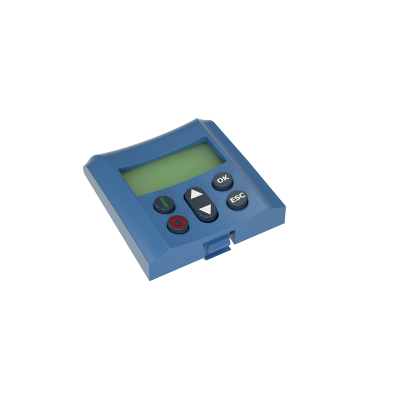 ControlBox Nord SK TU5-CTR per mettere in funzione, configurare e controllare l’inverter. Si installa direttamente sullo slot per box tecnologici o su un modulo SK CU5.