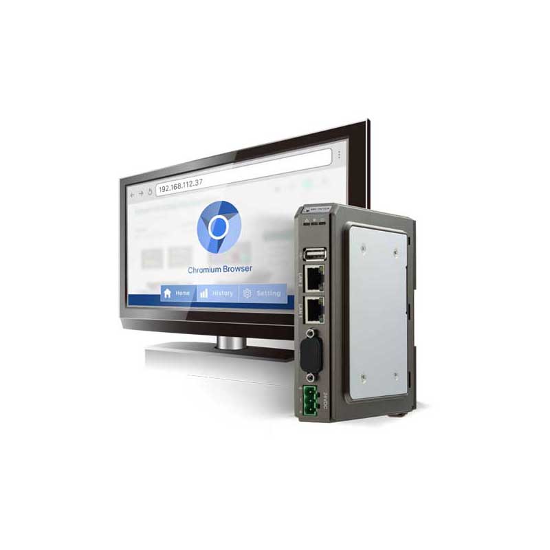 Weintek CMT-FHDX-820(W): Interfaz HDMI, Panel Web HTML5, solo visualización de páginas web, Quad core RISC, alta resolución, 2 Ethernet